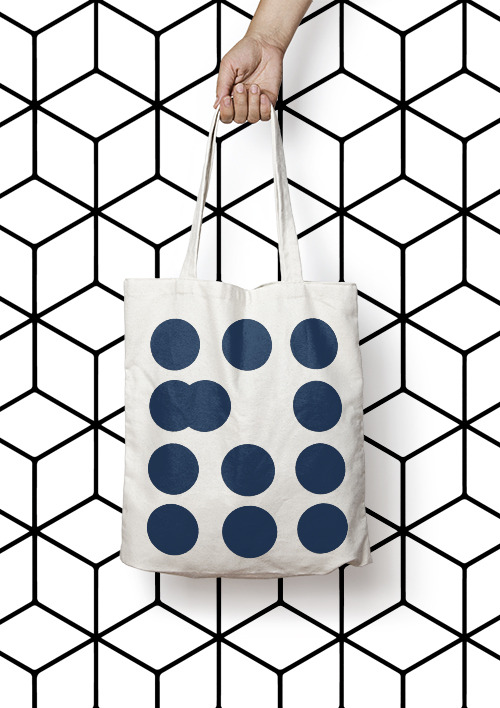 2016/ Pois/ tote bag in organic cotton with polka-dots screen printed available on Depop @urbanslow