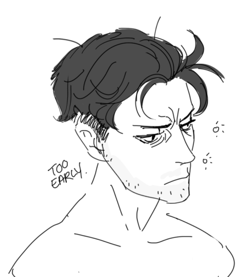 shingekinokitty:  just gonna set this down and slide it towards goddamnchou. bedhead 5 o’clock shadow levi should exist more 