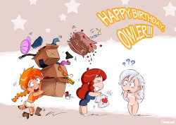 redraider91:  Birthday gift for Owler! Chibis