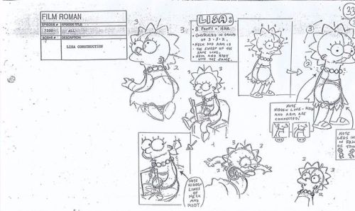 How to draw Lisa Simpson: character model sheets used during production of The Simpsons. (Plus two m