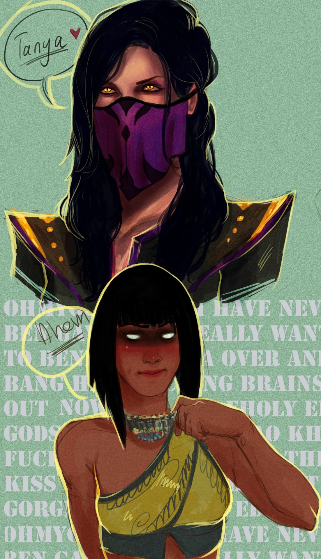 annadeef:  I have this headcanon that Mileena gets her throne back and lets her hair