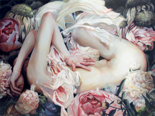 red-lipstick:Meghan Howland (b. 1985, Haverhill, MA, USA) - Sleeper, 2014    Paintings: Oil on Canva