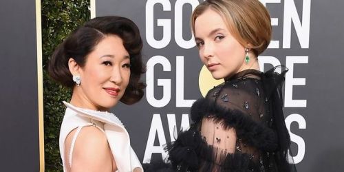 Sandra Oh and Jodie Comer at Golden Globes 2019