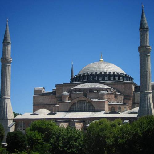 The Hagia Sophia in Istanbul, Turkey  It was built in 500 AD by Justinian the Great, this church/mus