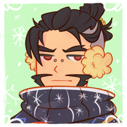 everylastbird:   ❅   ❄     ❅ Here’s a holiday Hanzo icon for all those digging his new look ❅  ❄    ❅    
