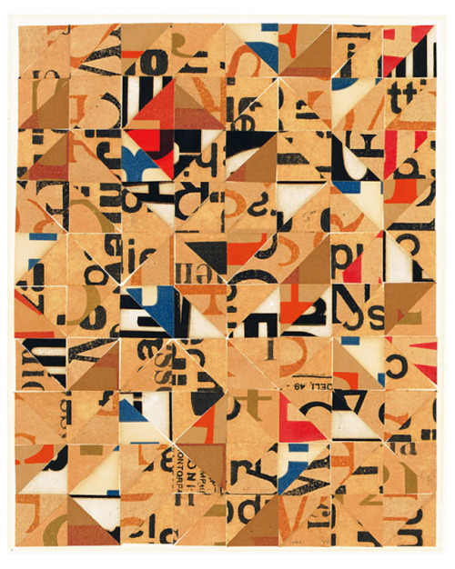 Norman Ives, typeface as art. More about Ives: printmag1/ Untitled, 1959. Collage. Synthetic polymer