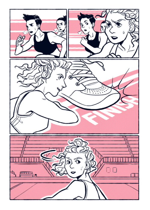 my comic for Game On! A WLW Sports Anthology  ‍♀️⏱️