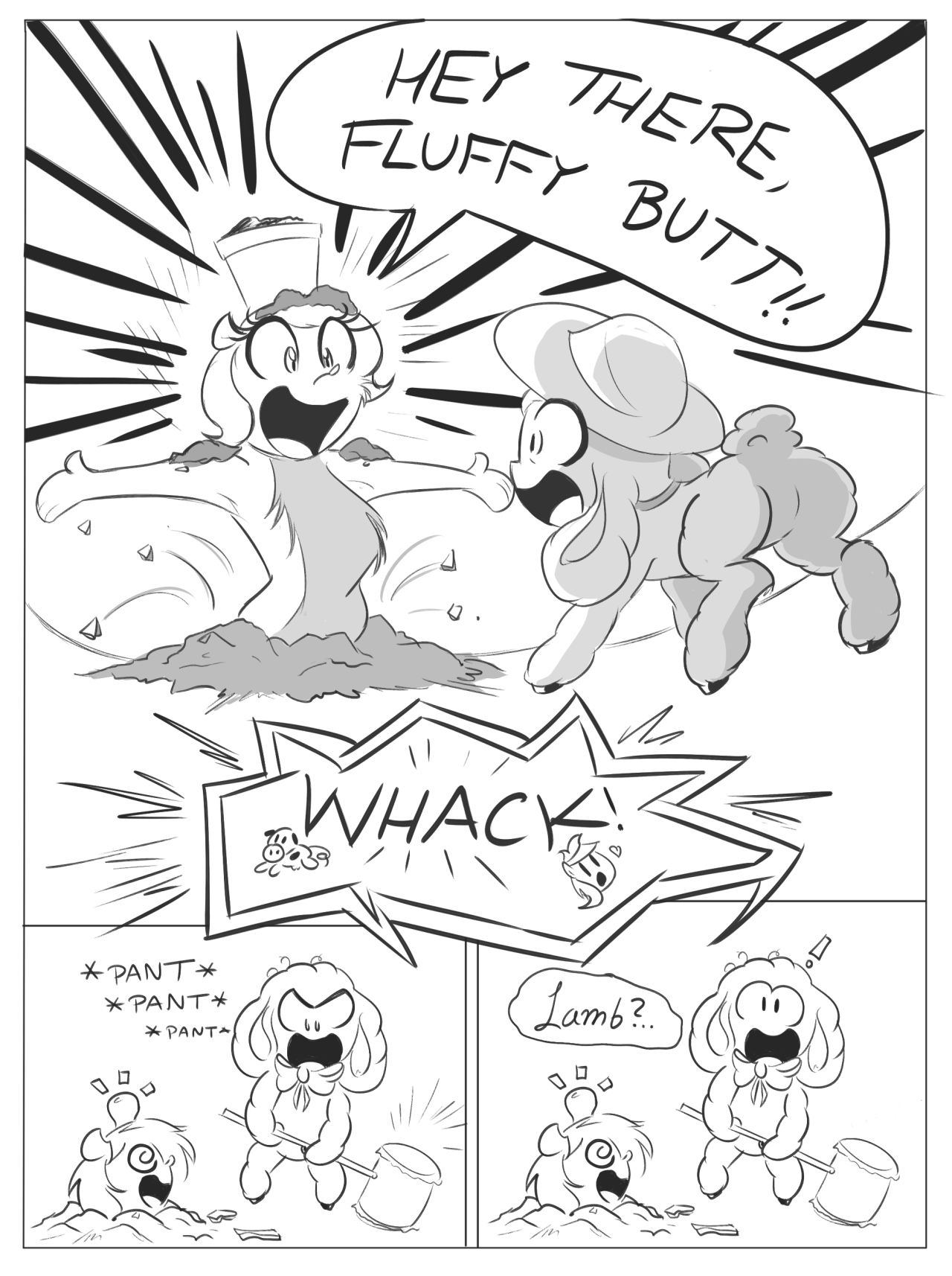 henriettalamb:  #16Surprise, fluffy butt. « Previous | Beginning | Next »  O_O;;