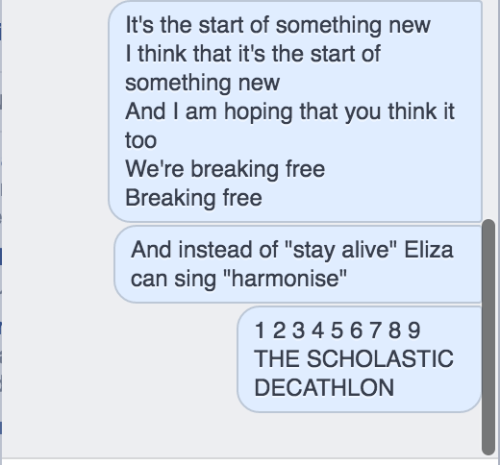 When you accidentally start writing a High School Musical parody of @hamiltonmusical 
