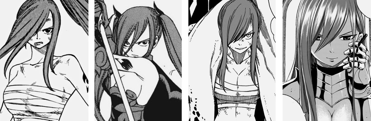 dancewiththesnowwhite:  fairy tail  character evolution 