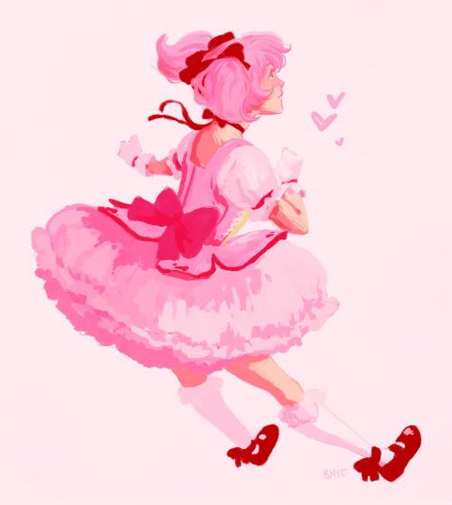 pluffs:rivertem:Madoka doodle for the night@softufo