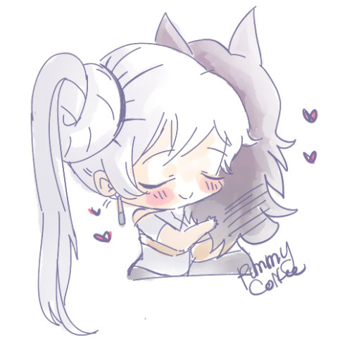 rummycoffee: Huggles for everyone~Though Weiss’s huggles are reserved for Blake