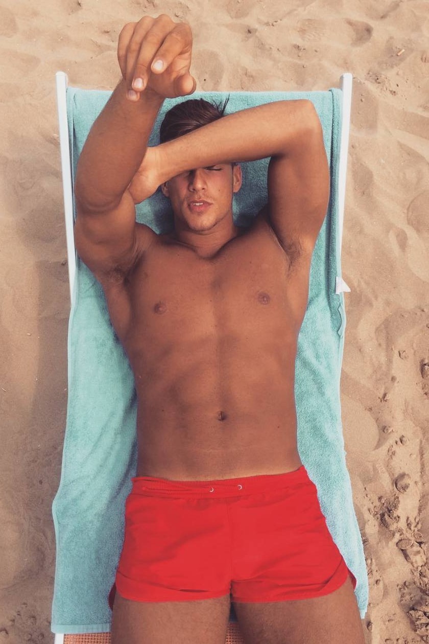 slovak-boys:  Slovak swimmer Adam resting on beach