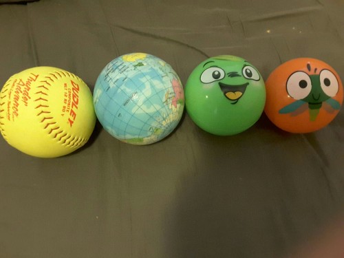 kinkygal312:  The progression! Orange: 10.5", Green: 11 ¼", Globe: 12.5" but has give so more like 12, Softball: 12.4", very HARD and unforgiving.  Good teaser. I wonder what the yellow one will do… Super gape? Maybe some degree