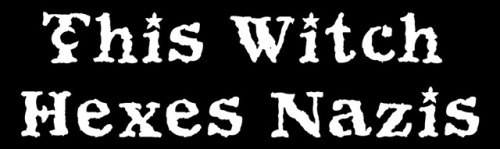 breelandwalker:Witchy Text Art on Redbubble by Bree NicGarranThis Witch Hexes NazisVersion 1 - White