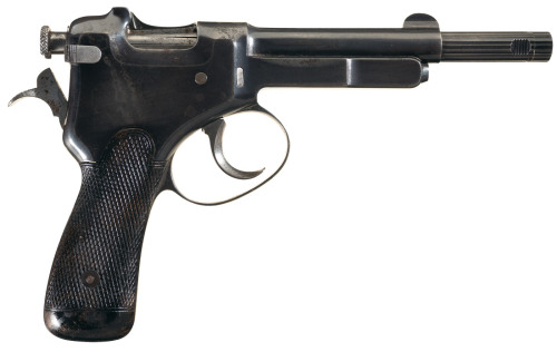 Rare prototype semi-automatic pistol created be Karel Krynka in 1895.  Estimated Value: $14,000 - $2