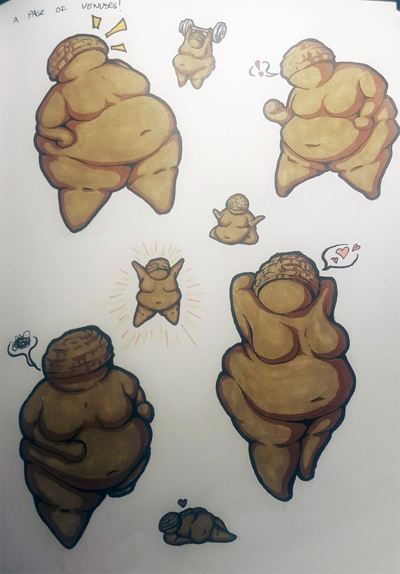 batscoundrel:  I did a page of lil’ Venuses of Willendorf cuz man have I had that