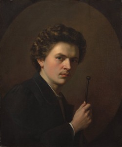 Henri Regnault, Self Portrait with a Maulstick, c. 1863