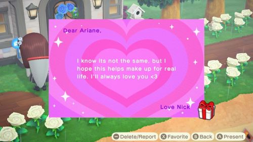 Nick gave me a ring in Animal Crossing >u< <3