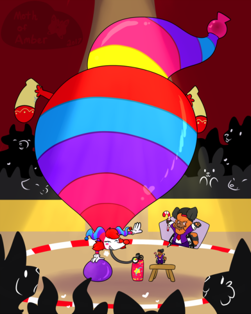 trappedwithinamber:“Circus Act”My half of an art trade with thundra~!