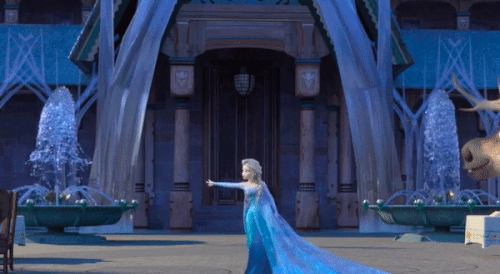 hafanforever:❄️ ❄️ Elsa freezing the fountains in Frozen and Frozen Fever. ❄️ ❄️Bonus: