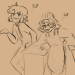 malewife-urahara:a bunch of little doodles of housewife Kisuke