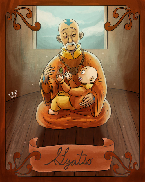 @aangweek day 2- Family/GyatsoThis one hurts guys, but I am so glad Aang had such a good parental fi