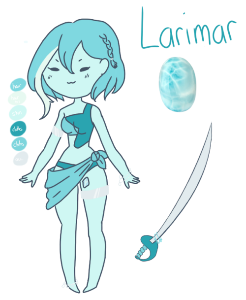 OC steven universe gem! Larimar