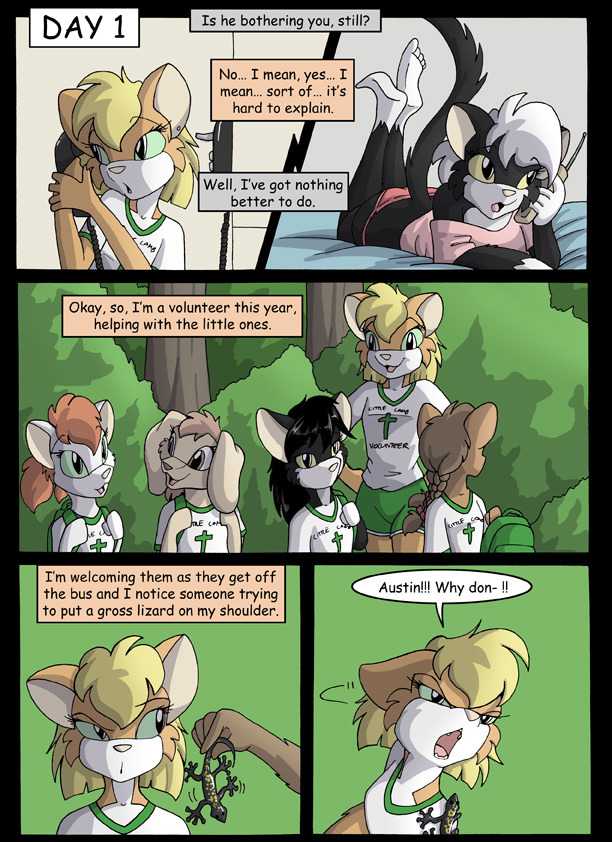 furry-yiff-comics:  Amy’s Little Lamb Summer Camp Adventure (1/3)