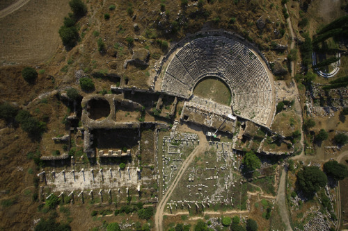 classicalmonuments:Theatre of AphrodisiasAphrodisias, Asia minor (Turkey)1st century BCE7,000 specta