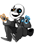 jeneco:  A smol Gaster.Pixeling is still a pretty new thing to me but gosh I’m having a blast, this makes a lot of fun! 