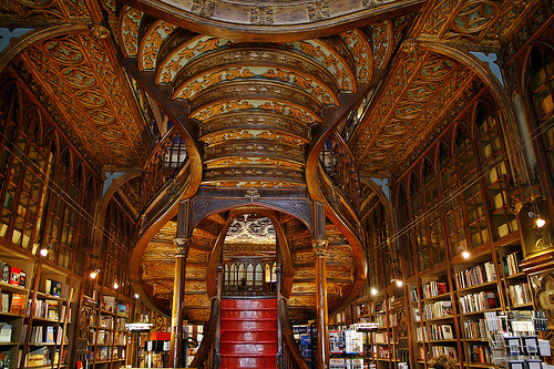 lyzzystardust:the-noir-gentleman:Inside “Lello & Irmão" book shop in Porto, Portugali must 