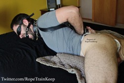 ropetrainkeep:  My beloved Original Furry Slave learned very early-on to leave his dignity behind when it came time to spending the day with me.  He struggled with it sometimes, but he also liked challenges, so it was a win-win again!! K?