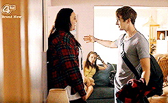 onscreenkisses:I’m kissing you because I want to. My Mad Fat Diary: Rae + Finn + kisses/moments