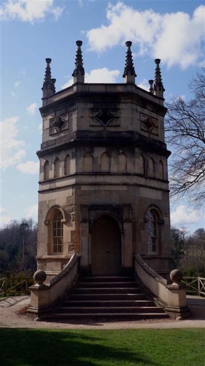 The Octogan Tower, Studley Royal, North Yorkshire, England.First documented in 1735.