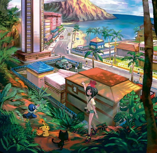 shelgon:Special artwork of Hau'oli City