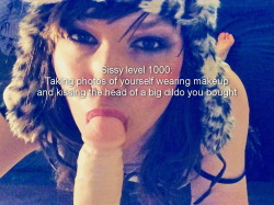 leotardogrrl:  tgirlsnsissies:  Captioned at the request of http://leotardogrrl.tumblr.com/  So what’s level 2000??