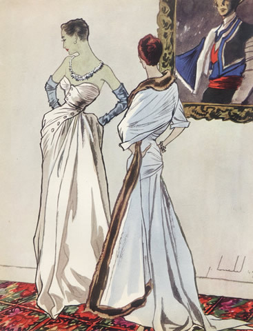 Jean Dessès & Christian Dior by Pierre Louchel, 1949