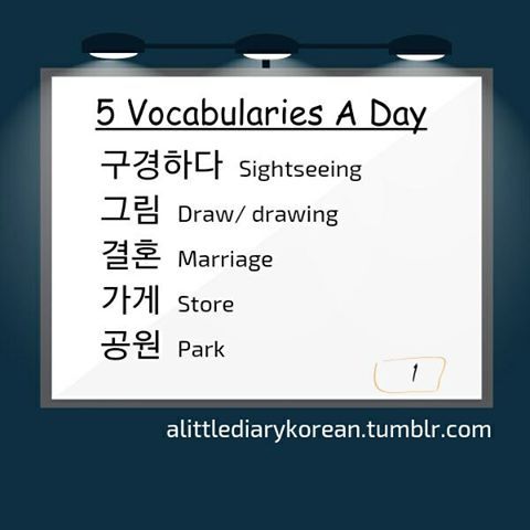 Learn 5 New Vocabularies A Day:  Words I learned today This is the start of my daily challenge to le