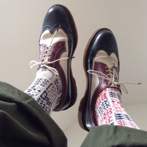 my new Oybo @oybountunedsocks &amp; perfect to my loved 3-coloured brogues @eusebia_ #geroldbrenner