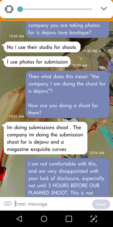 sekaamodel: sekaamodel: Cancellation in Las Vegas today because the photographer is a manipulative a