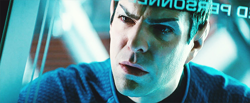 searchingforspock:  oh my god you have no idea how much i’ve thought about this ever since i first saw the movie so i’m going to talk to you about it okay i had no knowledge of star trek when i saw into darkness, i hadn’t even seen the 2009 movie.