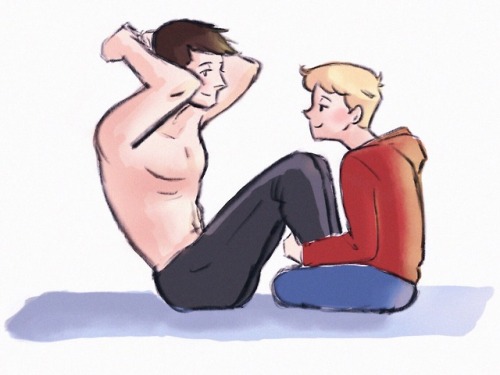 parseitively:the secret behind jack’s (frankly, insane) abs is that he gets a little smooch ev