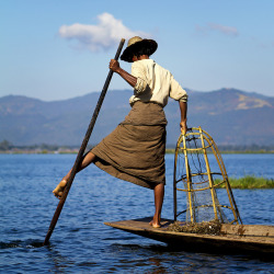 quietbystander:  Fishing at Inle lake - Myanmar