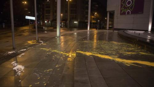 Germany: Paint attack against the RWE Tower by ‘The Bloody Bastards’ in solidarity with the Hambach 