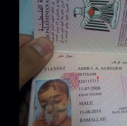 createdfromclay:  the-mundanes-beautiful-due:  frompalestinewithlove:  This is Amir Alreqeb’s first passport he got so he can leave Gaza to get treatment.  fml  :( 