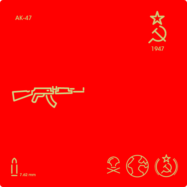 mjmoss:  moarrrmagazine:  Iconic Firearms of 20th Century - M. Rasoulipour  Shame
