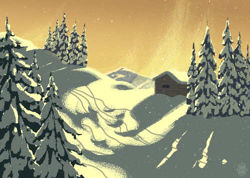 all the snowy landscapes you could want! in my shop :D now to go and draw more&hellip;.