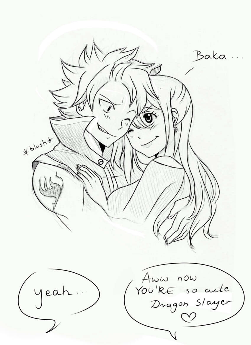 shandisworld:  For Nalu Love Fest day 5: Shy + bonus sketch ’ v ’