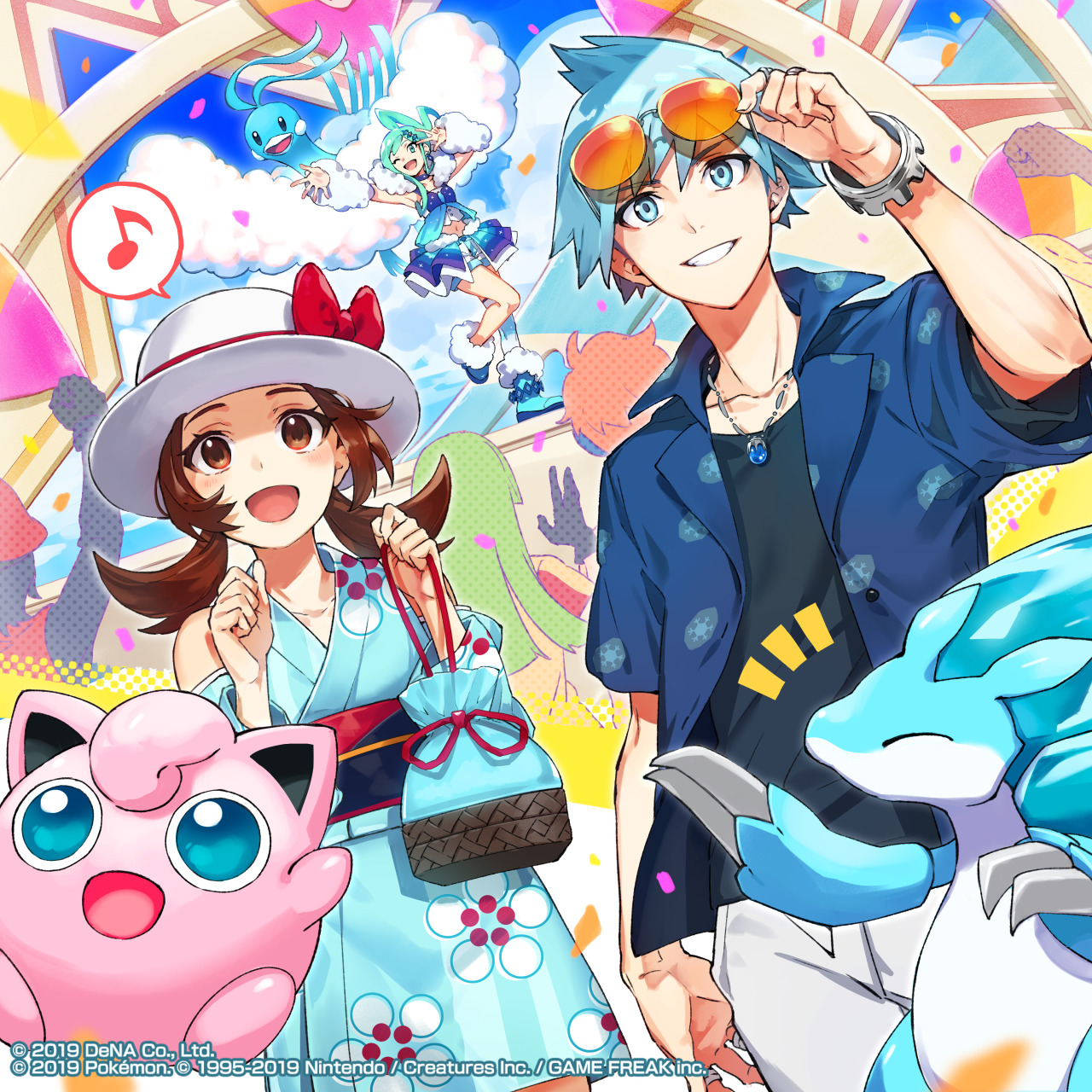 Stem 04 ポケモンマスターズ で開催中のイベントで登場する 夏衣装のダイゴとコトネ達のイラストを描かせていただ